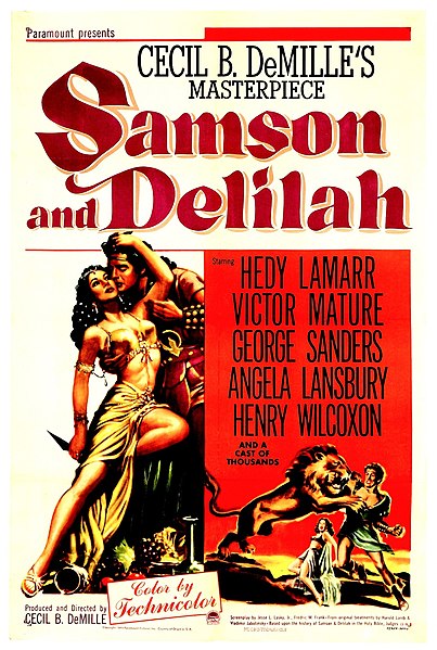Samson and Deliah, Victor Mature, Hedy Lamar 1949 epic