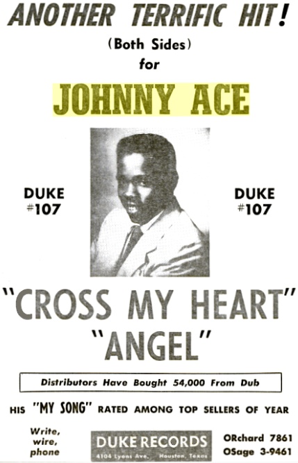 Johnny Ace, Cross My Heart