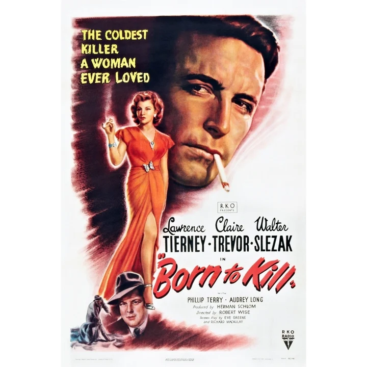 BORN TO KILL (1947) Movie Lawrence Tierney Claire Trevor